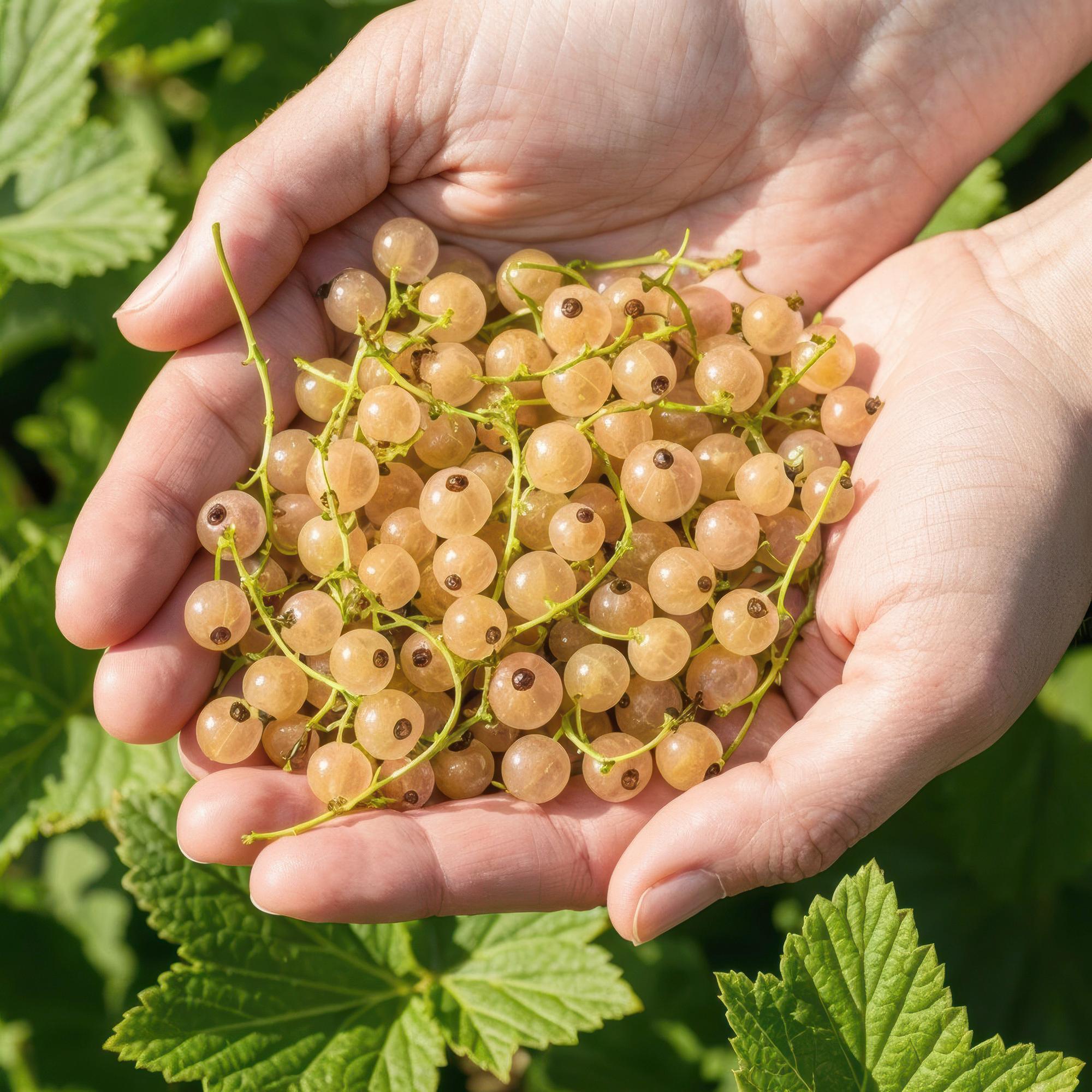 Green boutiQ - Fruitplanten - Wiite Bes - Ribes rubrum Witte Hollander - Winterhard - 6 Planten - Pot 9 cm - Witte Bes