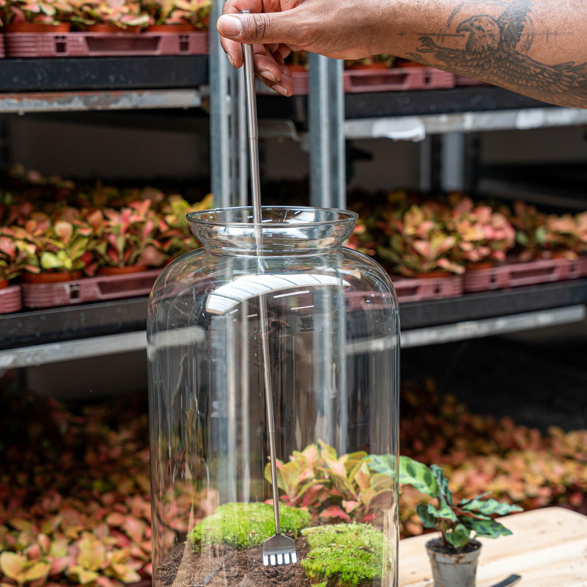 Terrarium Tool - Hark - 16-49 cm - Telescopisch - Roestvast staal (RVS)