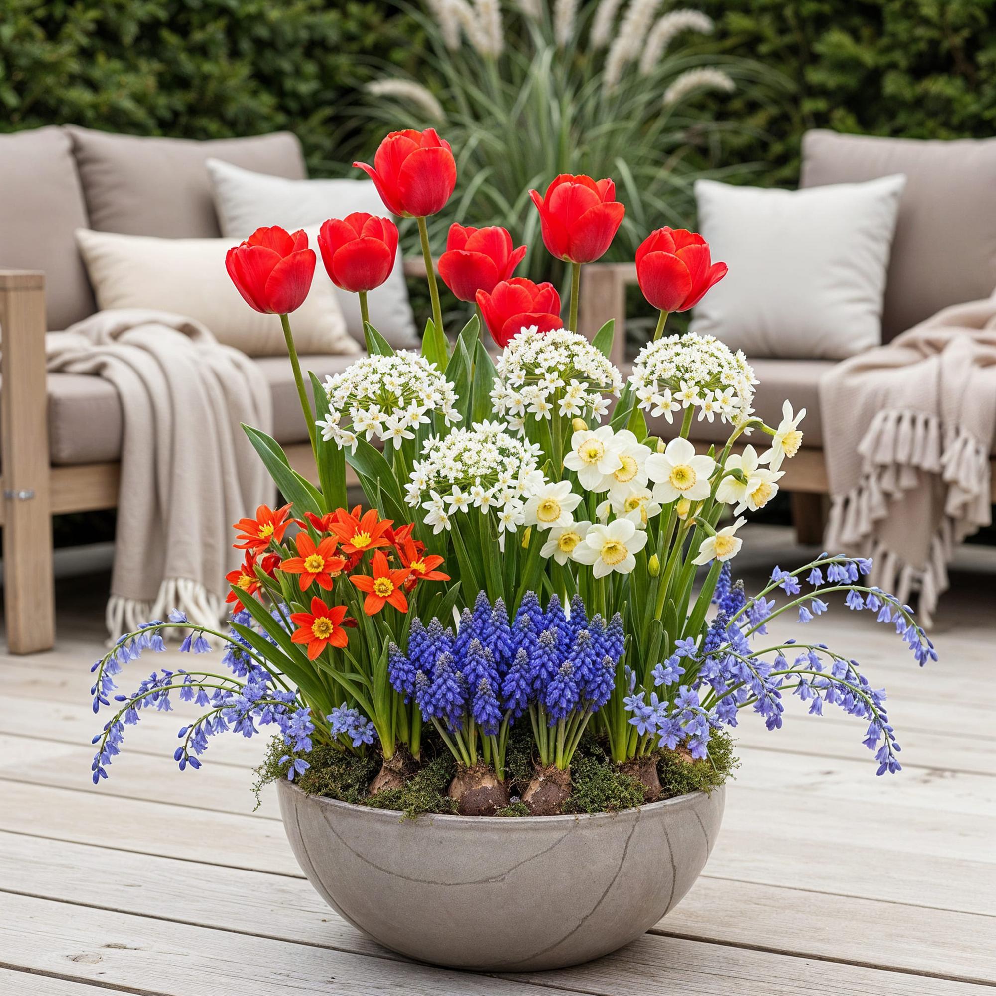 Green boutiQ - Bloembollen - Bulbs From Holland - Diversen Kleuren - 125 stuks - Gift Verpakking