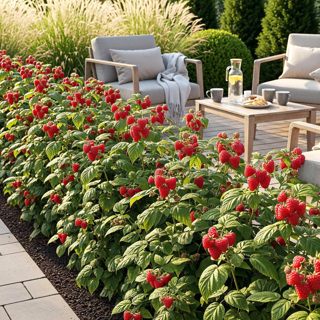 Green boutiQ - Fruitplanten - Framboos - Rubus idaeus Ottawa - Winterhard - 6 Planten - Pot 9 cm - Rode Framboos