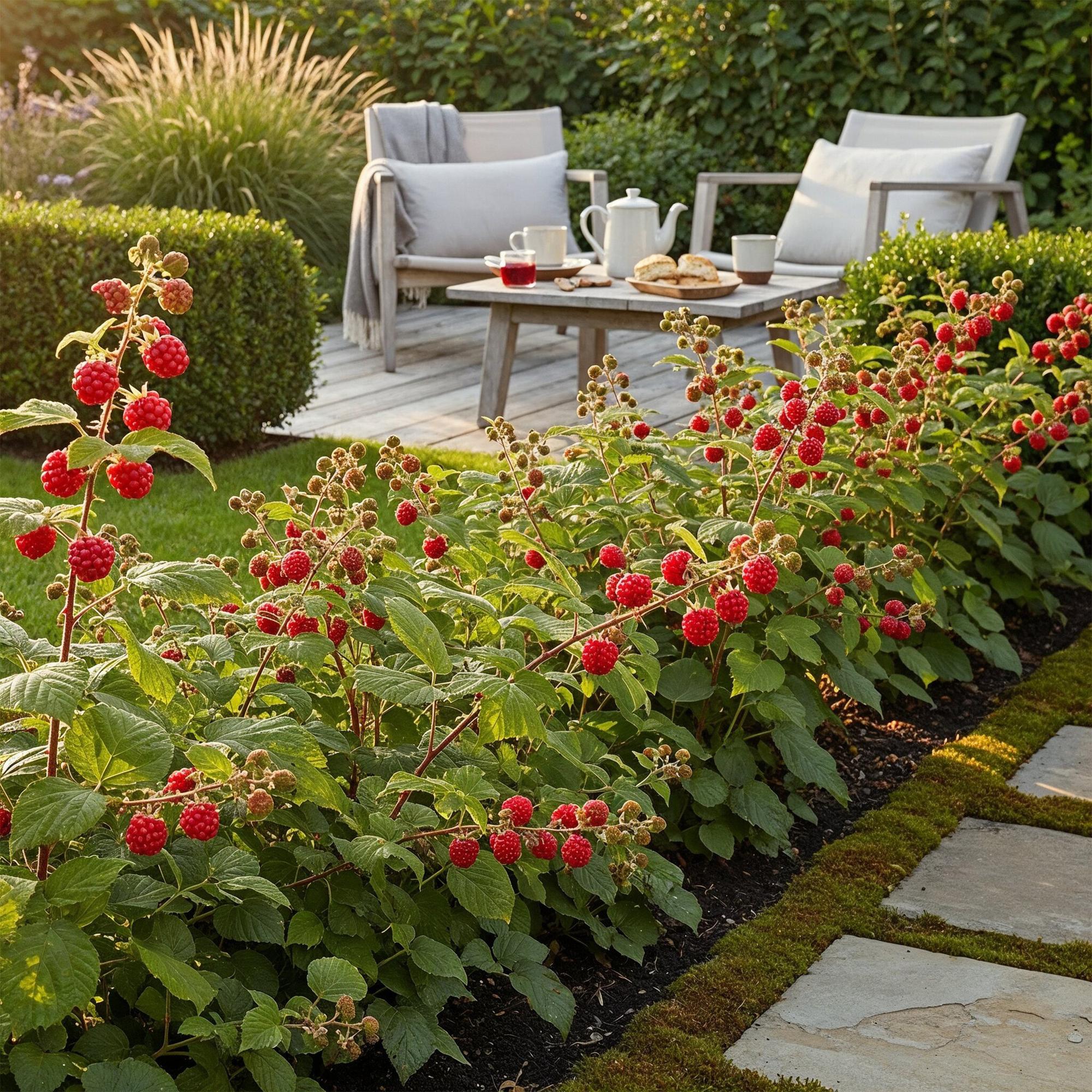 Green boutiQ - Fruitplanten - Japanse Wijnbes - Rubus Phoenicolasius - Winterhard - 6 Planten - Pot 9 cm - Rode Bes