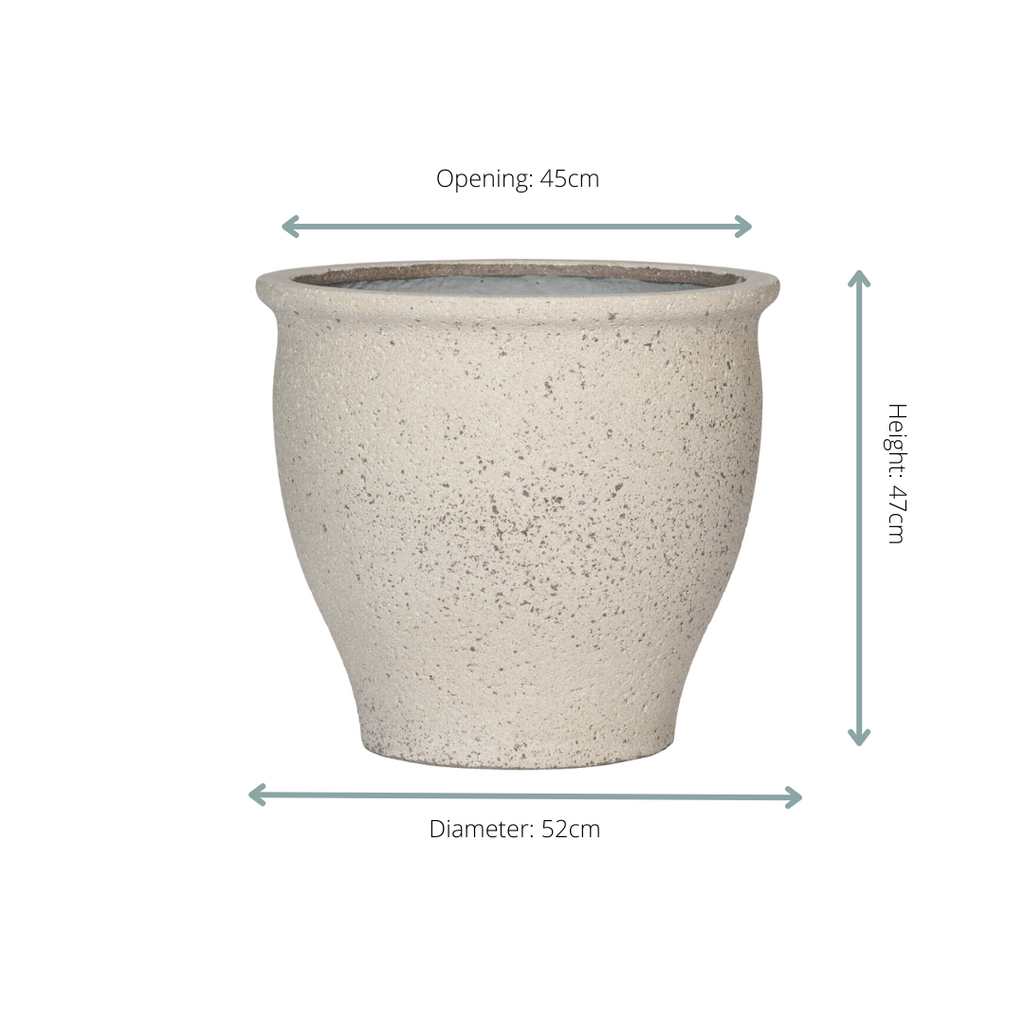 Pot Poseidon Chalk White - D52 x H47