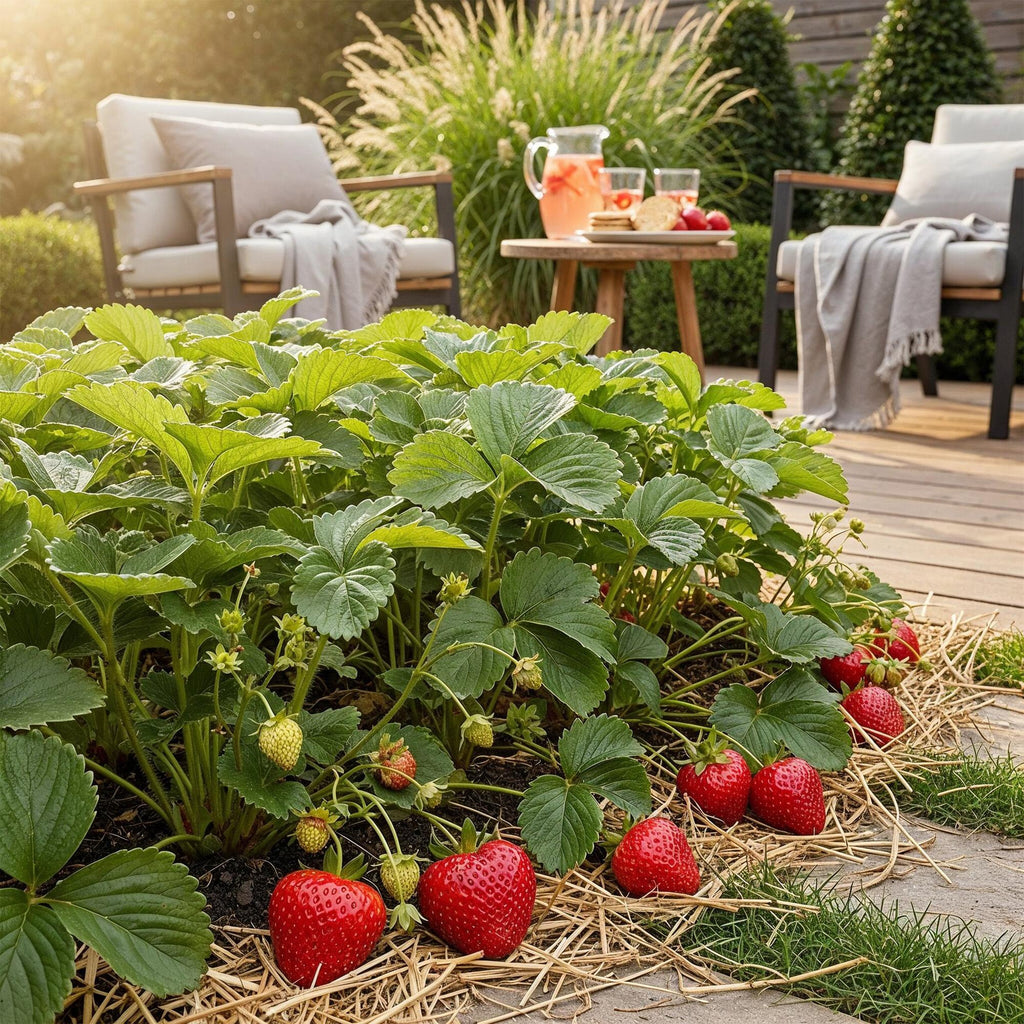 Green boutiQ - Fruitplanten - Aardbei - Fragaria Elvira - Winterhard - 6 Planten - Pot 9 cm - Rode Aardbei