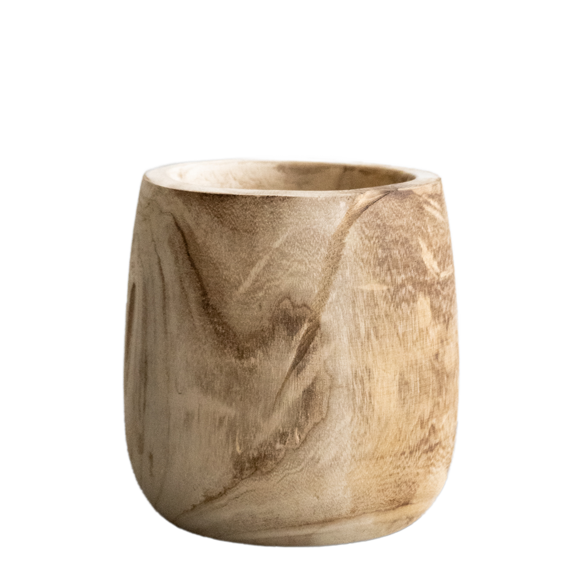 Pot - Hout lichtbruin - Pia pot - M - H25 W23