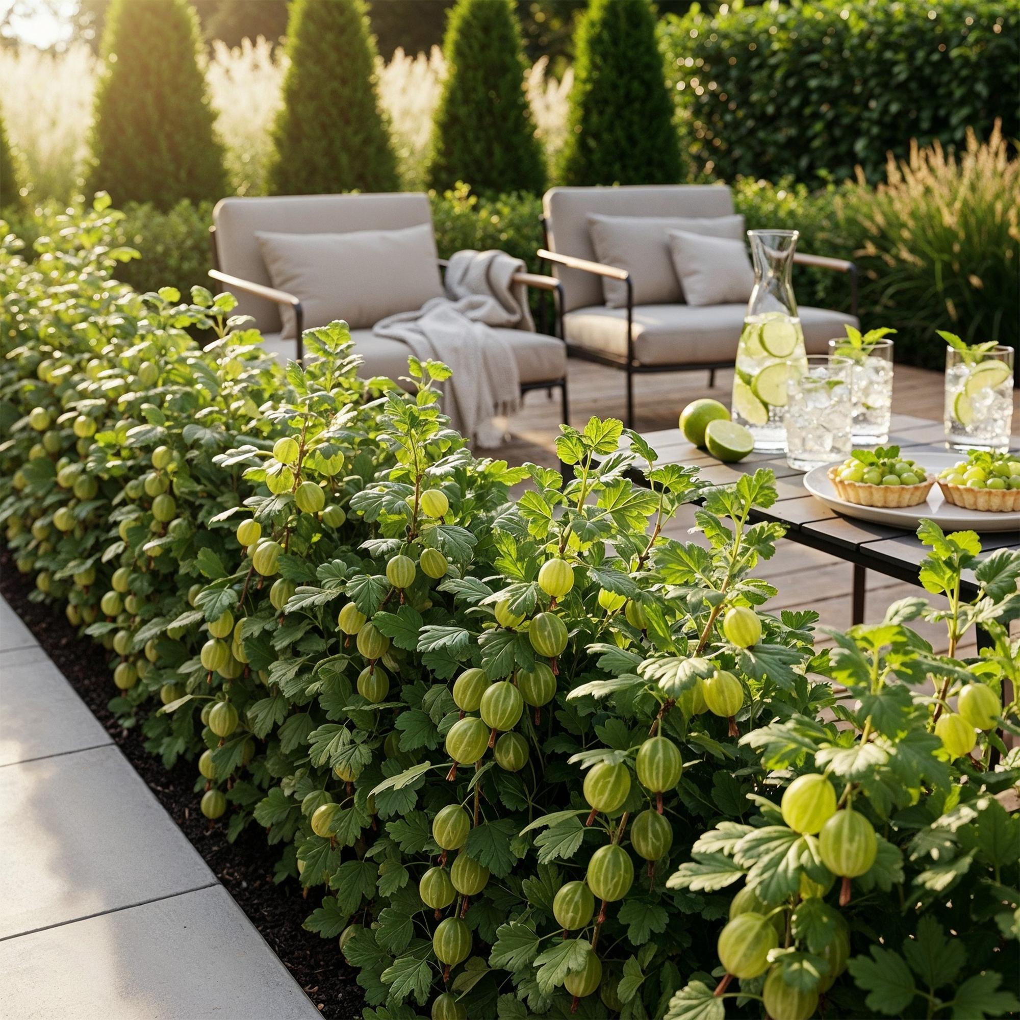 Green boutiQ - Fruitplanten - Kruisbes - Ribes uva-crispa Hinnonmaki Grun - Winterhard - 6 Planten - Pot 9 cm - Groene Bes