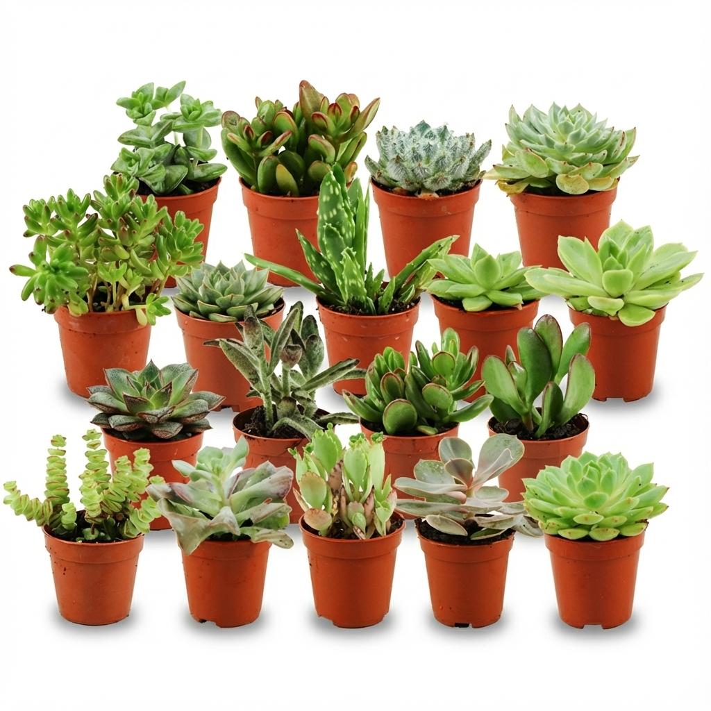 Mini Succulenten Mix - 18 Stuks - Ø 5,5 cm - Hoogte: 5-10 cm