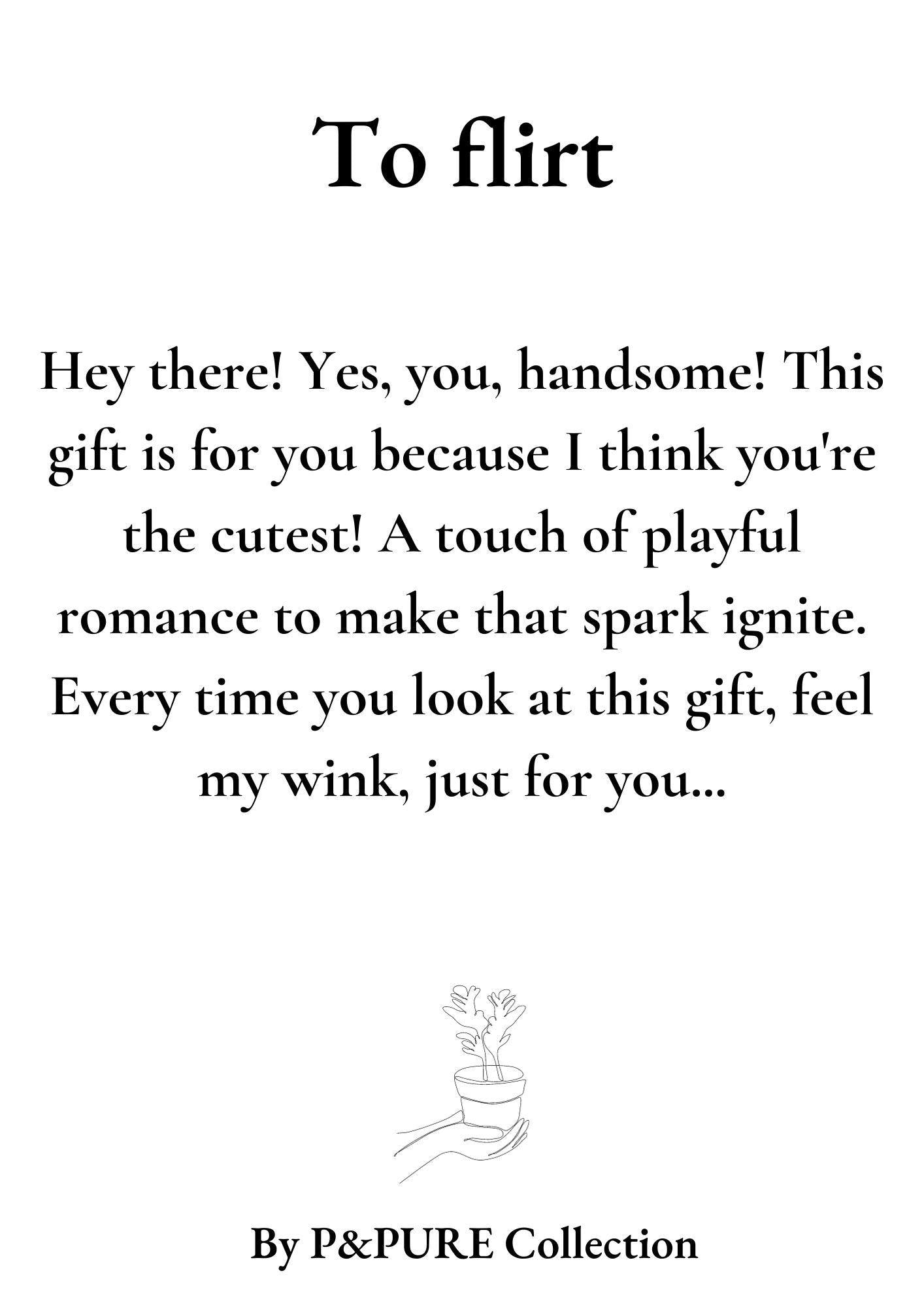 Rosa Light Pink Gift "To Flirt" WITH GREETING CARD! - Ø12cm - ↕30cm